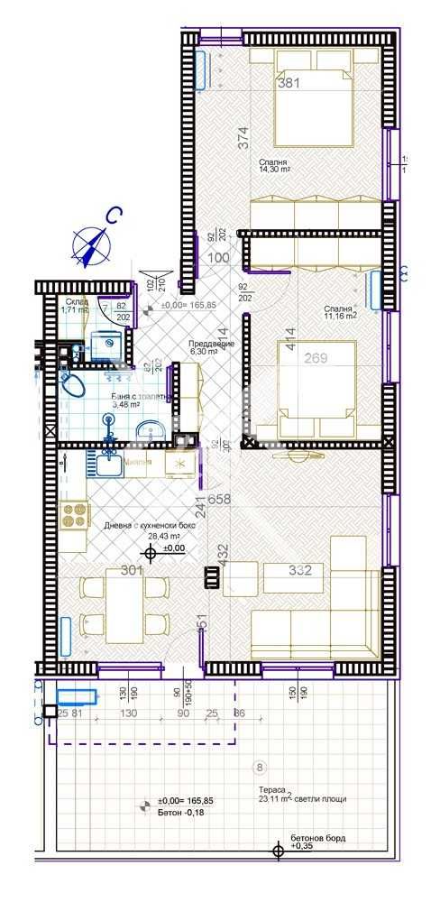 Тристаен апартамент в Пловдив, Христо Смирненски - 90 кв.м за 1080 €/кв.м - Снимка #1