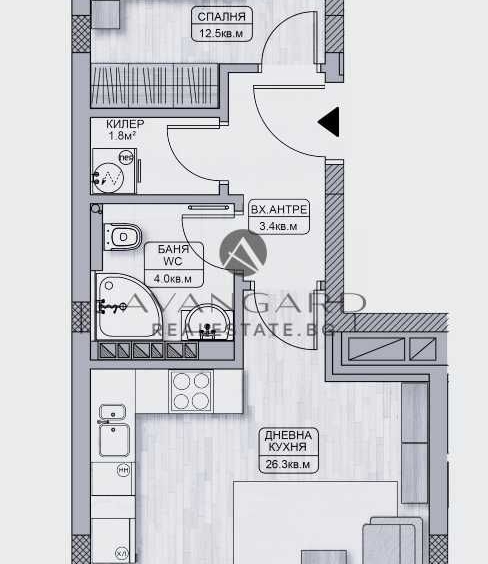 Двустаен апартамент в Пловдив, Кършияка - 80 кв.м за 1347 €/кв.м - Снимка #1