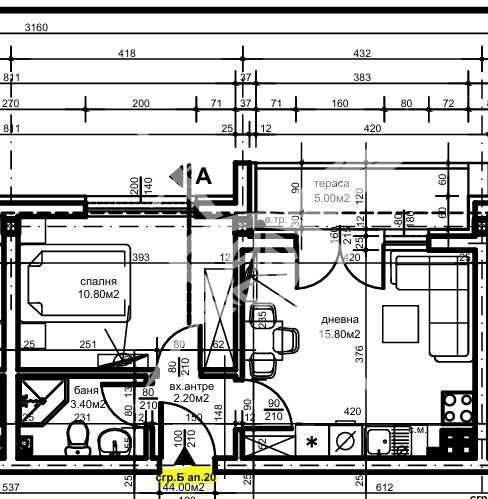 Двустаен апартамент в Пловдив, Христо Смирненски - 52 кв.м за 1152 €/кв.м - Снимка #1