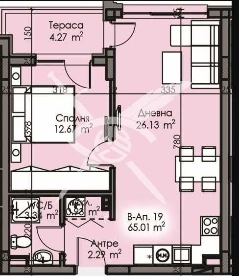 Двустаен апартамент в Бургас, Изгрев - 65 кв.м за 587 €/кв.м - Снимка #1