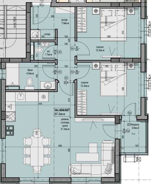 Тристаен апартамент в Пловдив, Прослав - 104 кв.м за 957 €/кв.м - Снимка #1