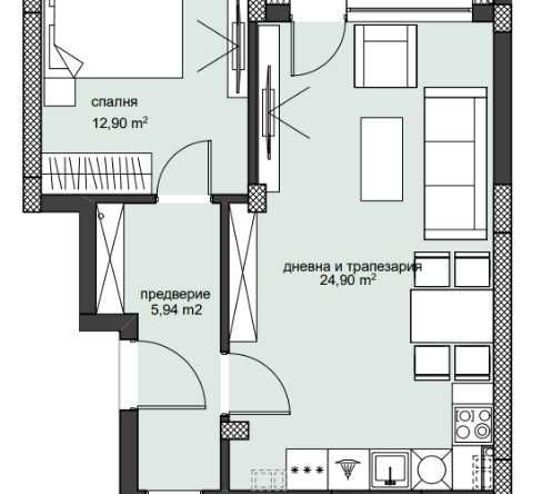Двустаен апартамент в Пловдив, Христо Смирненски - 75 кв.м за 1029 €/кв.м - Снимка #1