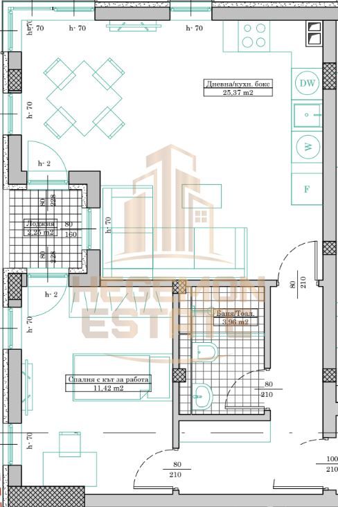 Двустаен апартамент в Варна, Кайсиева градина - 68 кв.м за 1237 €/кв.м - Снимка #1