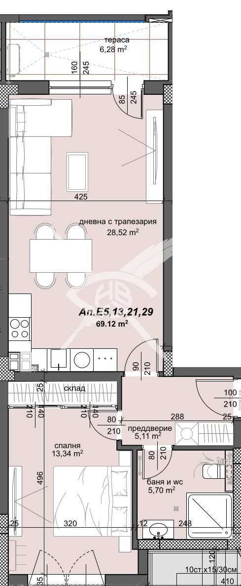 Двустаен апартамент в Пловдив, Тракия - 81 кв.м за 1253 €/кв.м - Снимка #1