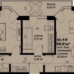 Тристаен апартамент в Бургас, Изгрев - 81 кв.м за 1302 €/кв.м - Снимка #1