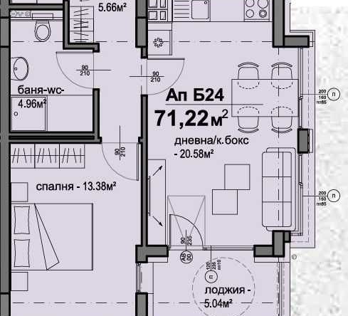 Двустаен апартамент в София, Люлин 5 - 71 кв.м за 1565 €/кв.м - Снимка #1