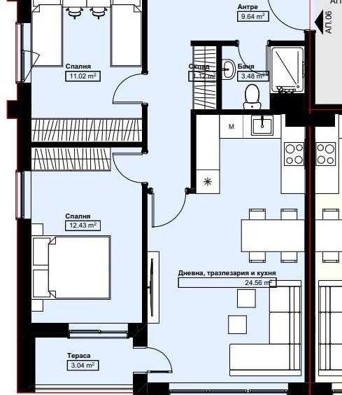 Тристаен апартамент в Асеновград - 83 кв.м за 757 €/кв.м - Снимка #1