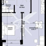 Двустаен апартамент в Бургас, Изгрев - 68 кв.м за 1177 €/кв.м - Снимка #1