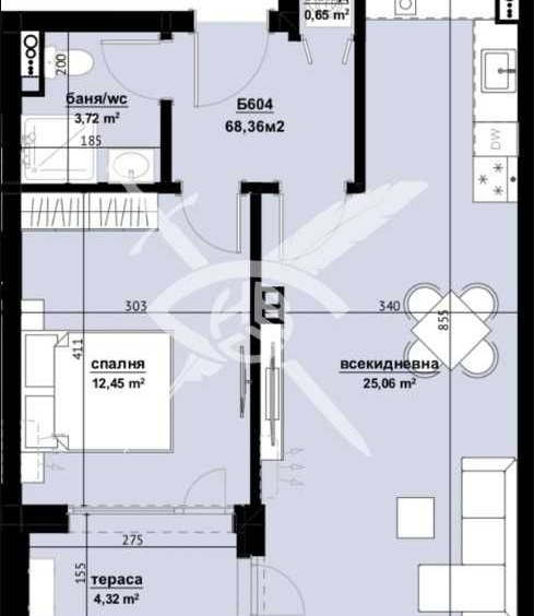 Двустаен апартамент в Бургас, Изгрев - 68 кв.м за 1177 €/кв.м - Снимка #1