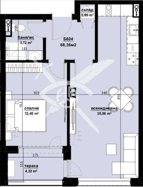 Двустаен апартамент в Бургас, Изгрев - 68 кв.м за 1177 €/кв.м - Снимка #1