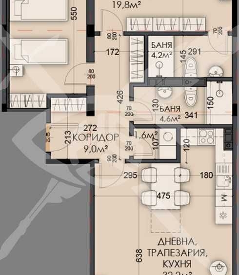 Тристаен апартамент в Варна, Виница - 128 кв.м за 1152 €/кв.м - Снимка #1