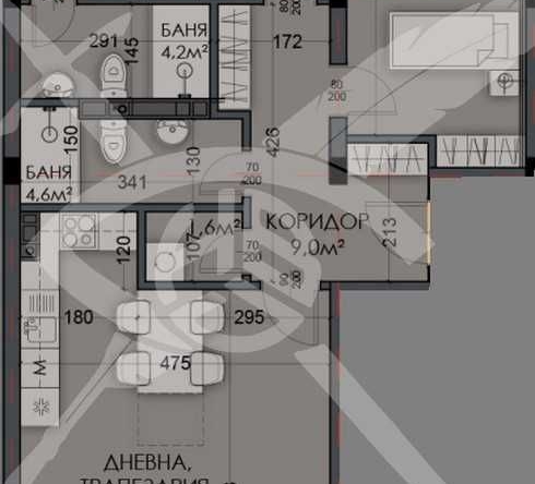 Тристаен апартамент в Варна, Виница - 128 кв.м за 1188 €/кв.м - Снимка #1