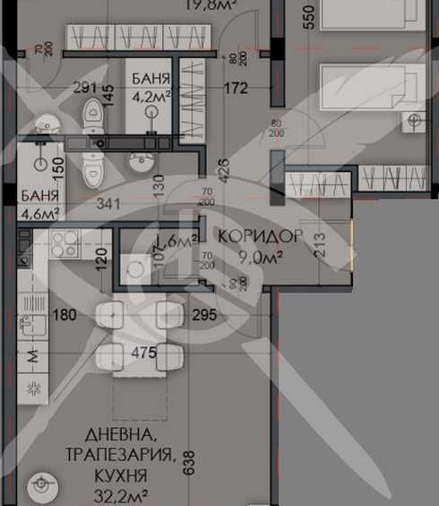 Тристаен апартамент в Варна, Виница - 131 кв.м за 1147 €/кв.м - Снимка #1