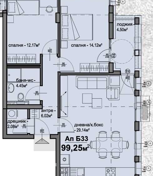 Тристаен апартамент в София, Люлин 5 - 99 кв.м за 1585 €/кв.м - Снимка #1
