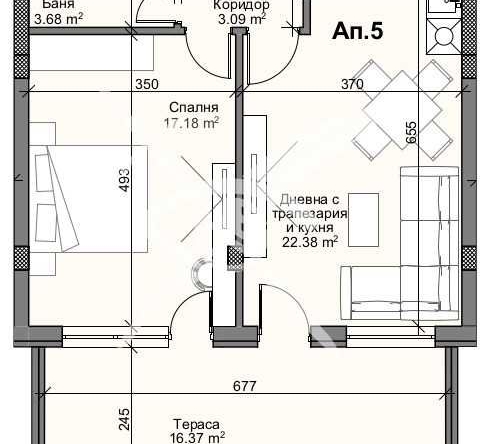 Двустаен апартамент в Пловдив, Кършияка - 89 кв.м за 1891 €/кв.м - Снимка #1