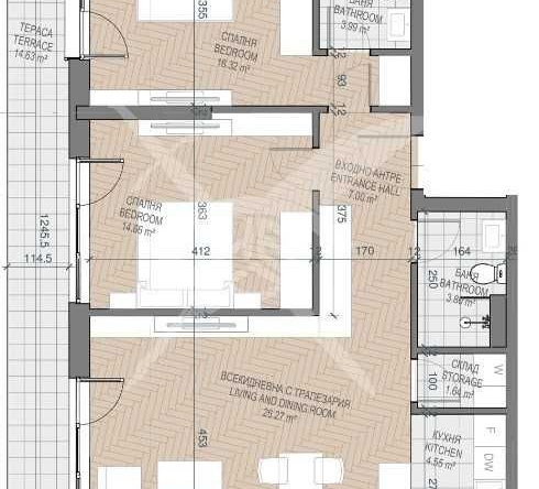 Тристаен апартамент в Пловдив, Каменица 1 - 128 кв.м за 1879 €/кв.м - Снимка #1