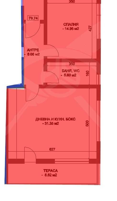 Двустаен апартамент в Пловдив, Остромила - 94 кв.м за 852 €/кв.м - Снимка #1