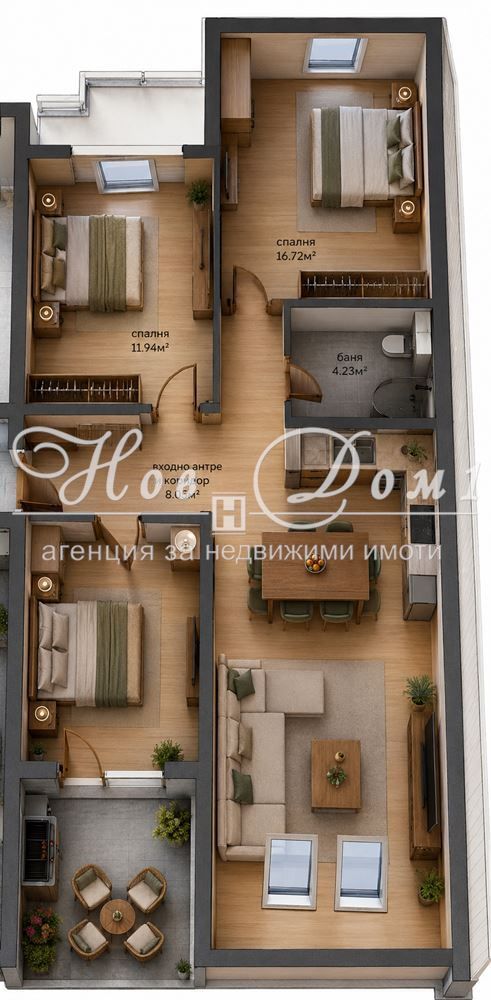 Четиристаен апартамент в София, Дървеница - 117 кв.м за 1399 €/кв.м - Снимка #1
