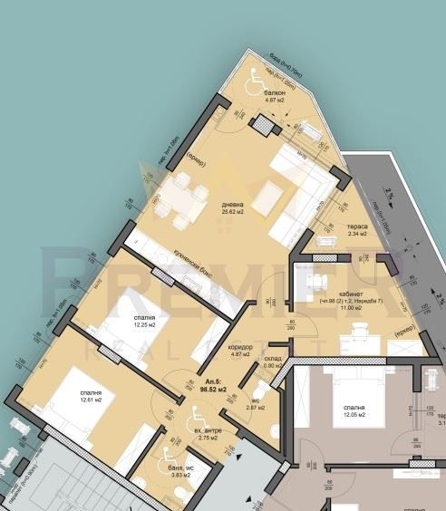 Четиристаен апартамент в Бургас, Меден рудник - зона Д - 114 кв.м за 510 €/кв.м - Снимка #1