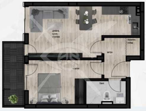 Двустаен апартамент в Пловдив, Кючук Париж - 70 кв.м за 1194 €/кв.м - Снимка #1