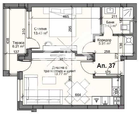Двустаен апартамент в Пловдив, Кършияка - 69 кв.м за 1593 €/кв.м - Снимка #1