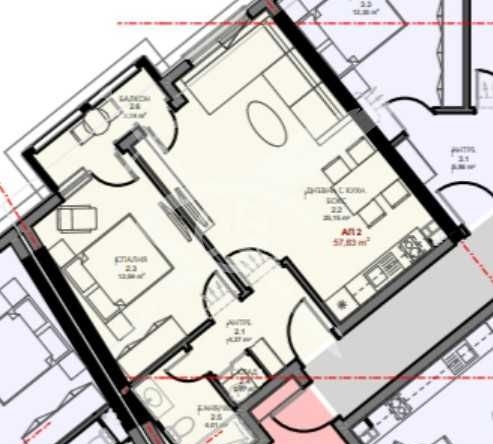 Двустаен апартамент в Поморие - 62 кв.м за 1776 €/кв.м - Снимка #1