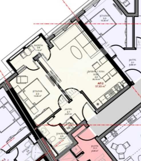 Двустаен апартамент в Поморие - 62 кв.м за 1776 €/кв.м - Снимка #1