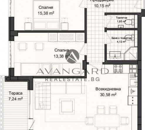 Тристаен апартамент в Пловдив, Кършияка - 116 кв.м за 847 €/кв.м - Снимка #1