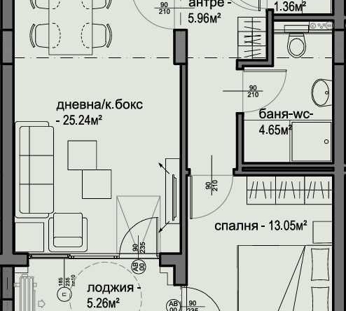 Двустаен апартамент в София, Люлин 5 - 74 кв.м за 1550 €/кв.м - Снимка #1