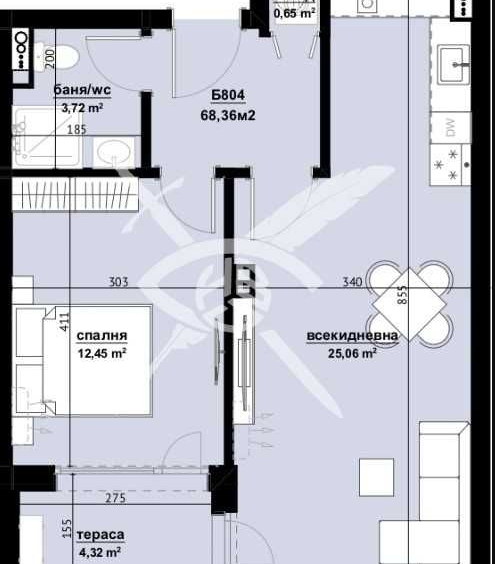 Двустаен апартамент в Бургас, Изгрев - 68 кв.м за 1192 €/кв.м - Снимка #1