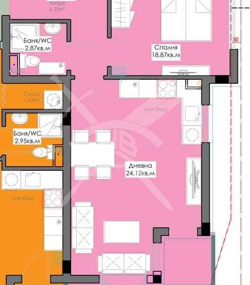 Двустаен апартамент в Бургас, Крайморие - 66 кв.м за 1305 €/кв.м - Снимка #1