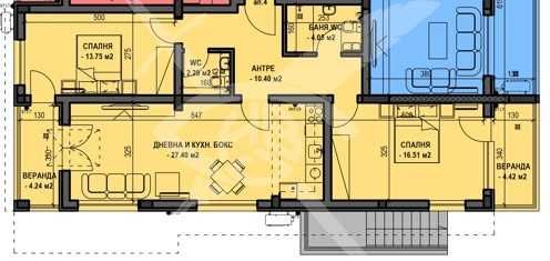 Тристаен апартамент в Пловдив, Остромила - 115 кв.м за 996 €/кв.м - Снимка #1