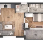 Двустаен апартамент в Пловдив, Захарна фабрика - 43 кв.м за 1605 €/кв.м - Снимка #1