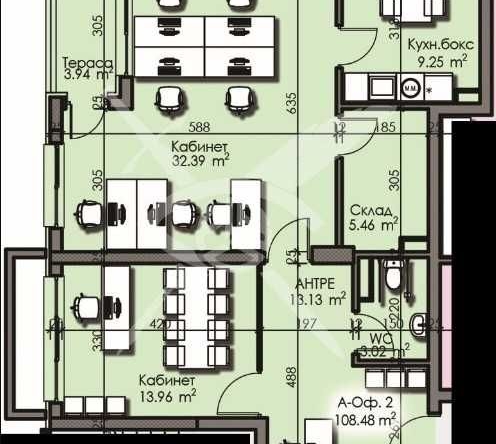 Офис в Бургас, Изгрев - 108 кв.м за 1206 €/кв.м - Снимка #1