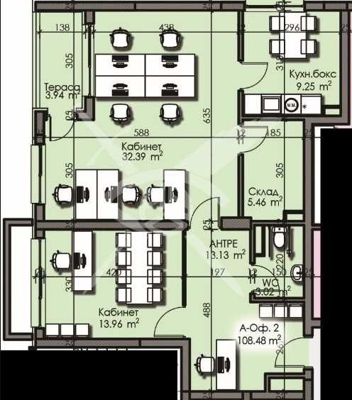 Офис в Бургас, Изгрев - 108 кв.м за 1206 €/кв.м - Снимка #1