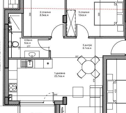 Тристаен апартамент в Пловдив, Кючук Париж - 85 кв.м за 1300 €/кв.м - Снимка #1