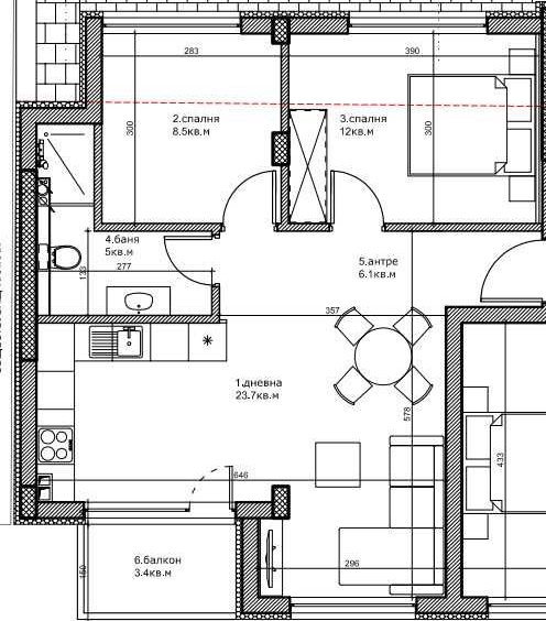 Тристаен апартамент в Пловдив, Кючук Париж - 85 кв.м за 1300 €/кв.м - Снимка #1