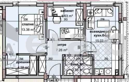 Тристаен апартамент в Варна, Владислав Варненчик - 76 кв.м за 1063 €/кв.м - Снимка #1