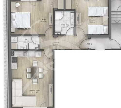 Тристаен апартамент в Варна, Погреби - 103 кв.м за 1296 €/кв.м - Снимка #1