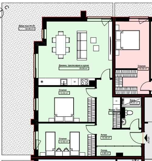 Тристаен апартамент в Асеновград - 94 кв.м за 1014 €/кв.м - Снимка #1