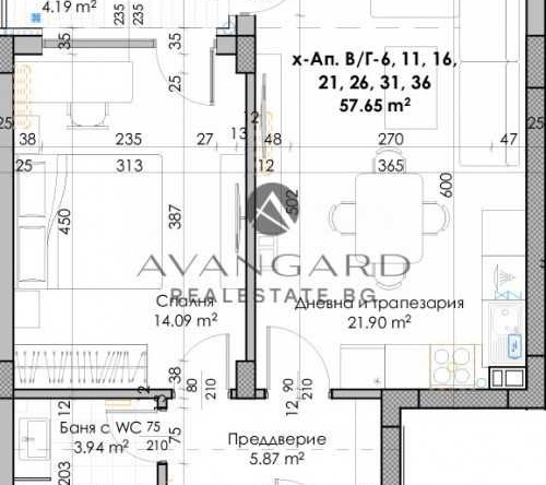 Двустаен апартамент в Пловдив, Въстанически - 71 кв.м за 788 €/кв.м - Снимка #1