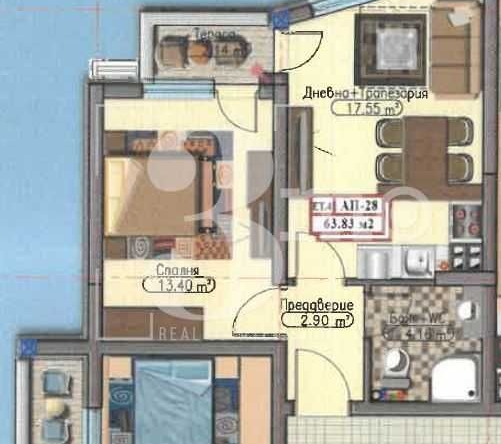 Двустаен апартамент в София, Дружба 1 - 64 кв.м за 1459 €/кв.м - Снимка #1