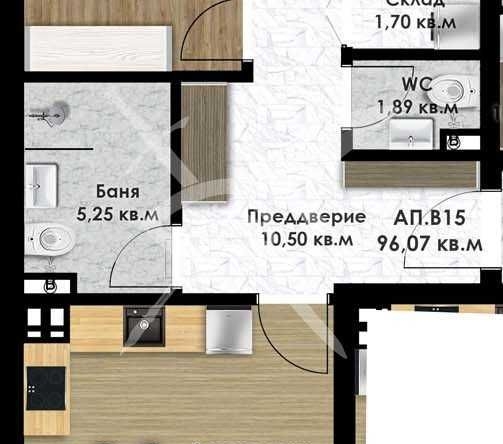Тристаен апартамент в Пловдив, Остромила - 111 кв.м за 441 €/кв.м - Снимка #1