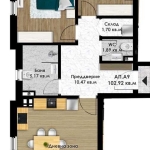 Тристаен апартамент в Пловдив, Остромила - 120 кв.м за 971 €/кв.м - Снимка #1