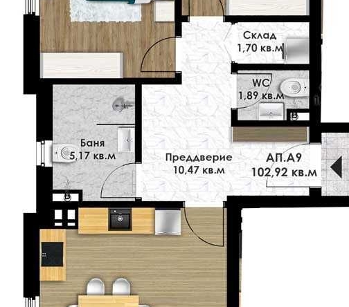 Тристаен апартамент в Пловдив, Остромила - 120 кв.м за 971 €/кв.м - Снимка #1