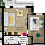 Двустаен апартамент в Пловдив, Коматево - 61 кв.м за 668 €/кв.м - Снимка #1