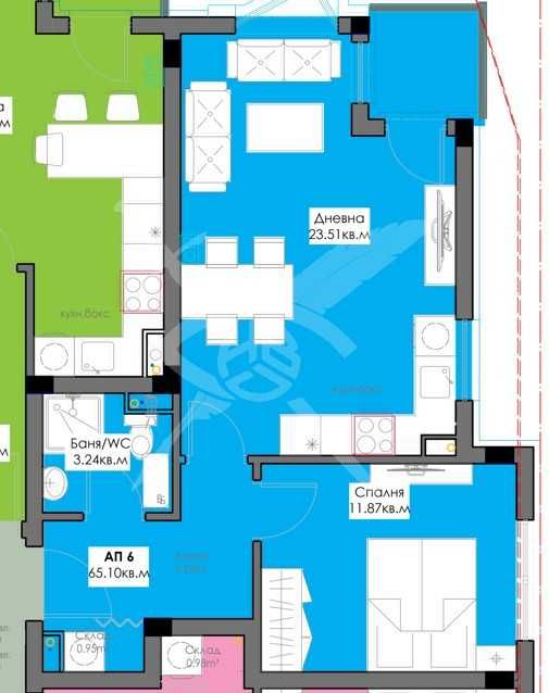 Двустаен апартамент в Бургас, Крайморие - 65 кв.м за 1303 €/кв.м - Снимка #1