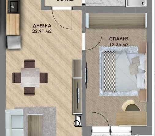 Двустаен апартамент в Пловдив, Христо Смирненски - 63 кв.м за 754 €/кв.м - Снимка #1