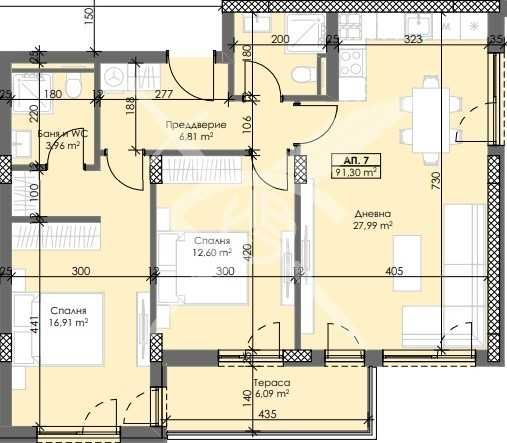 Тристаен апартамент в Пловдив, Тракия - 112 кв.м за 1059 €/кв.м - Снимка #1