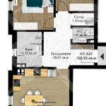 Тристаен апартамент в Пловдив, Остромила - 120 кв.м за 947 €/кв.м - Снимка #1